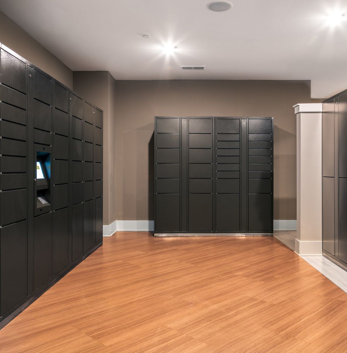 Package room locker at Providence Row