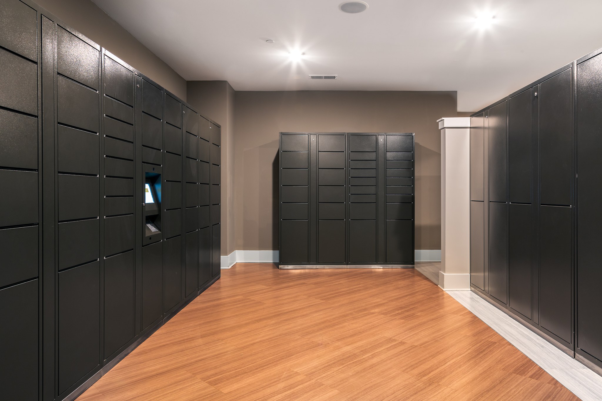 Package room locker at Providence Row