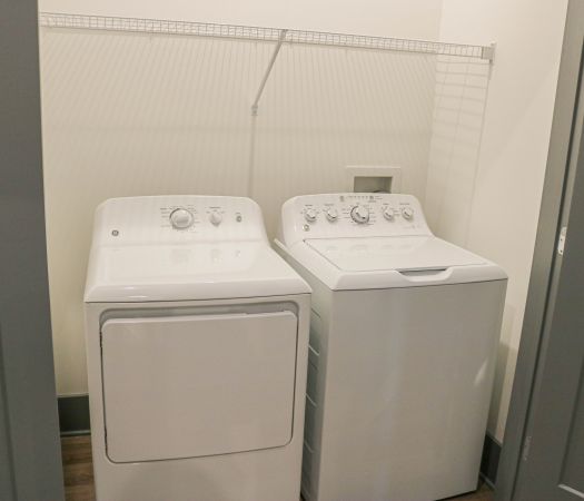 Washer and dryer in laundry closet
